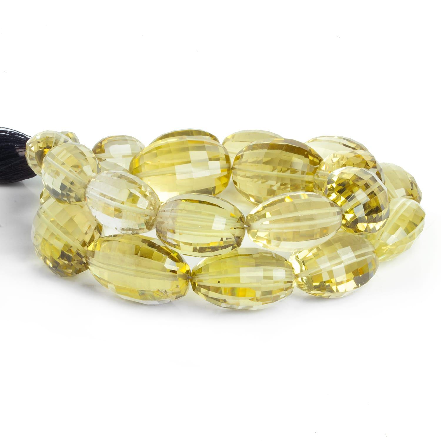 Warm Lemon Quartz Faceted Ovals 18 inch 21 beads - The Bead Traders