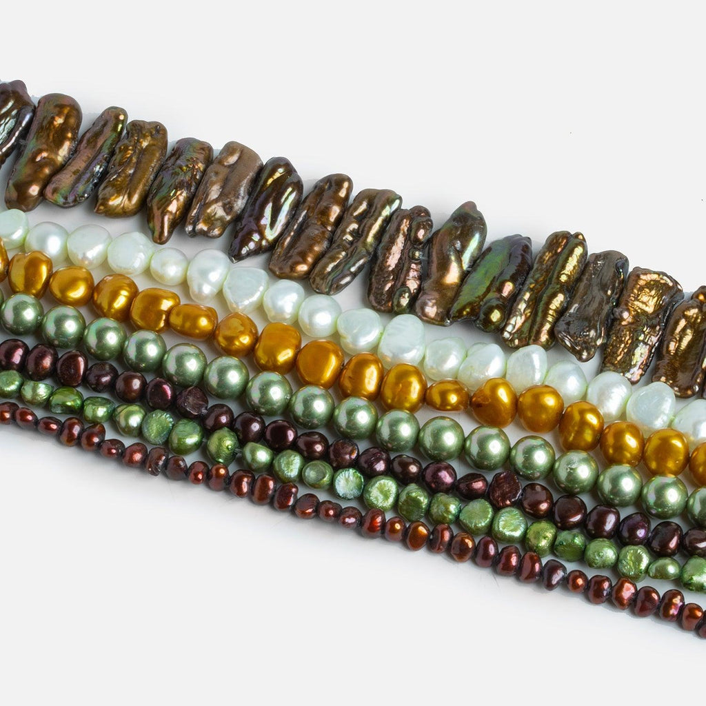 Warm Rainbow Pearls - Lot of 7 - The Bead Traders