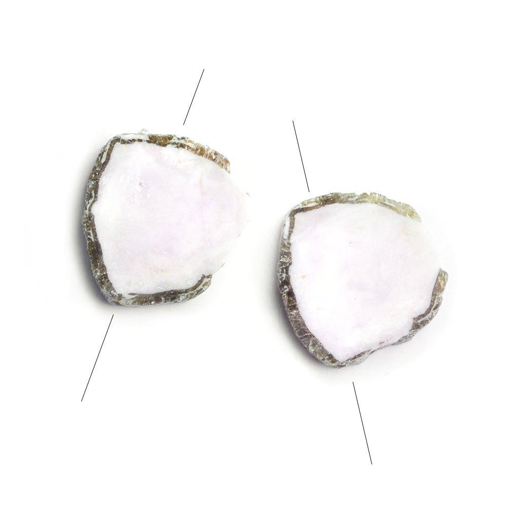 Watermelon Tourmaline Matched Gem Focals Set of 2 - The Bead Traders
