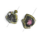 Watermelon Tourmaline Matched Gem Focals Set of 2 - The Bead Traders