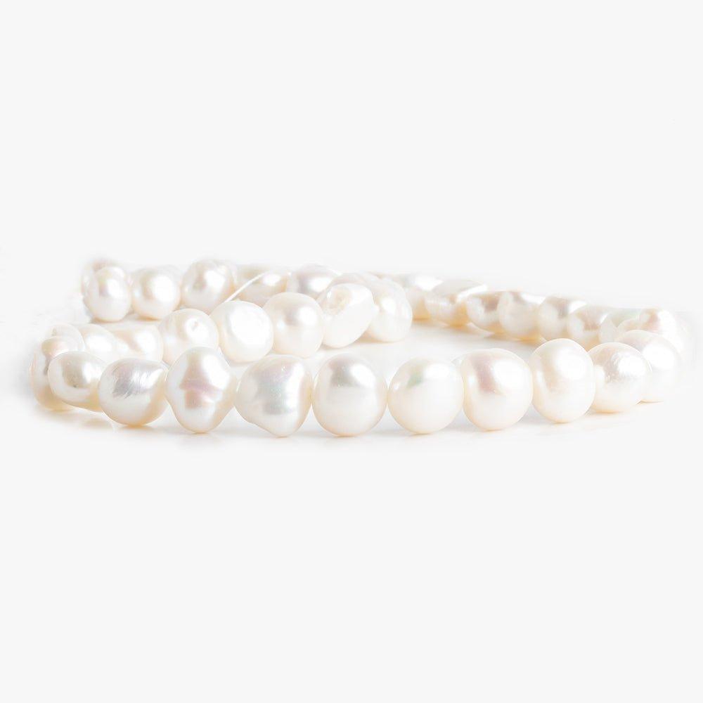 White Baroque Freshwater Pearls 16 inch 42 pieces - The Bead Traders