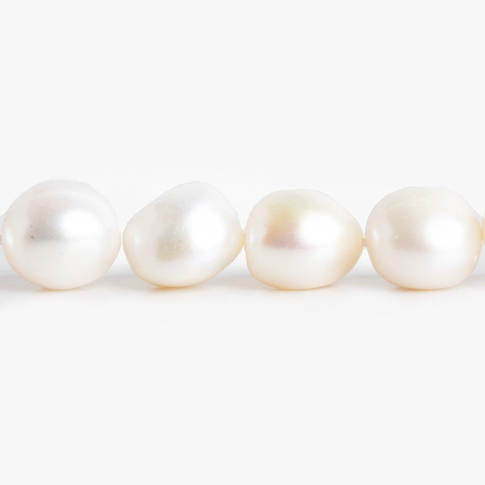 White Baroque Freshwater Pearls 16 inch 42 pieces - The Bead Traders