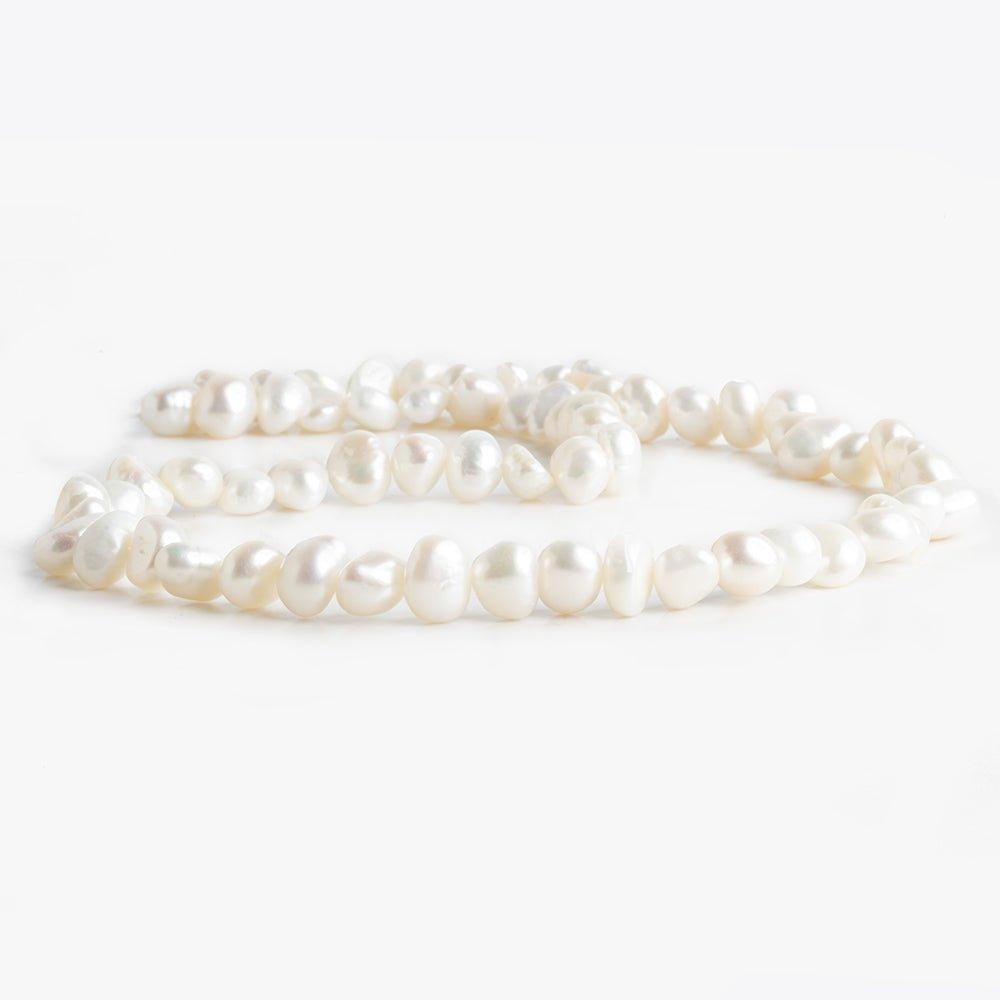 White Baroque Freshwater Pearls 16 inch 72 pieces - The Bead Traders