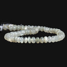 White Moonstone Faceted Rondelle Beads 14 inch 70 pieces - The Bead Traders