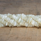 White Moonstone Long Chips 7.5 inch 70 beads - The Bead Traders