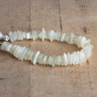 White Moonstone Long Chips 7.5 inch 70 beads - The Bead Traders
