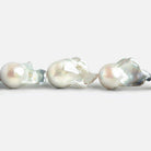 White Ultra Baroque Freshwater Pearls 16 inch 15 pieces - The Bead Traders