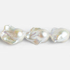 White Ultra Baroque Pearls 16 inch 15 pieces - The Bead Traders