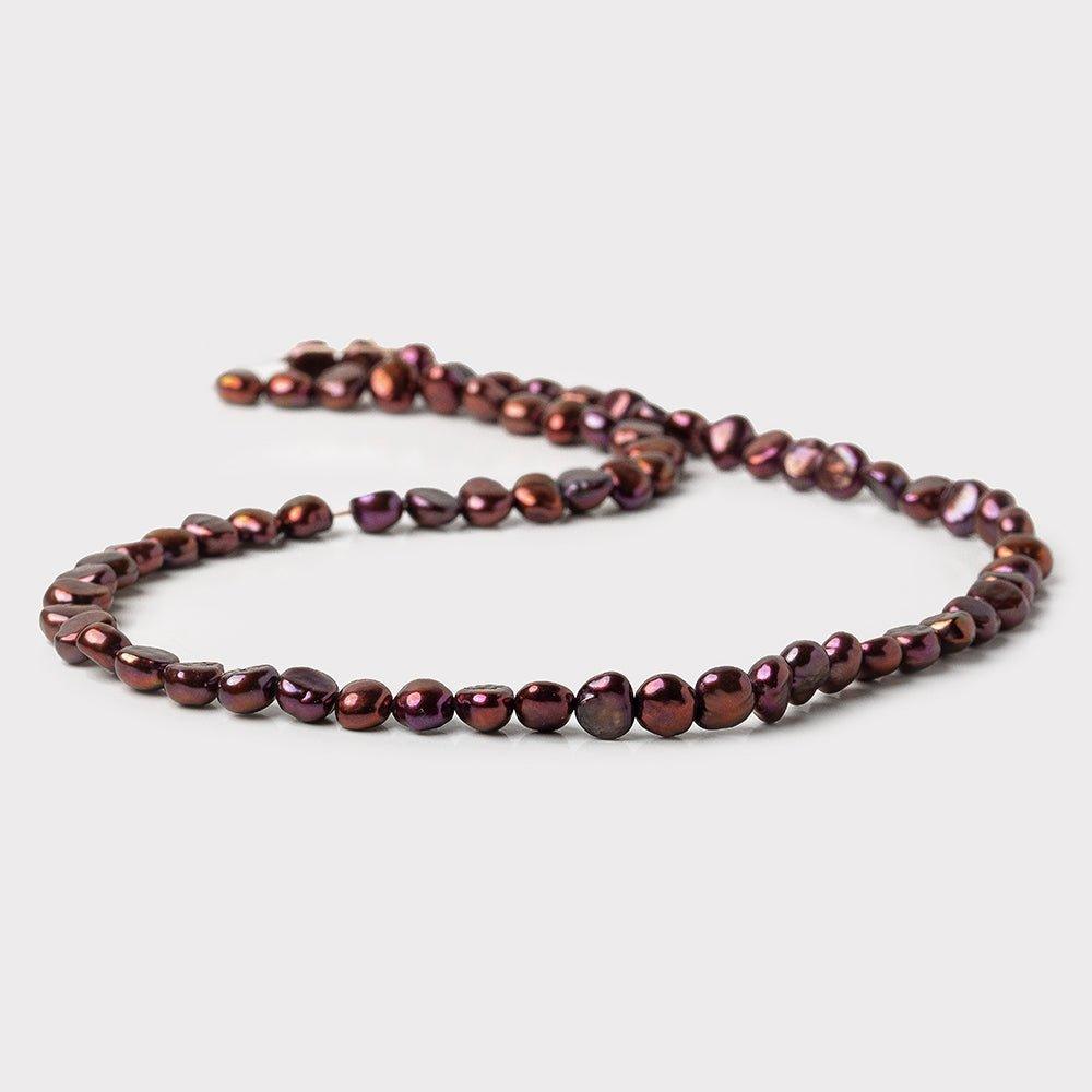 Wine Baroque Freshwater Pearls 16 inch 70 beads 7x6mm - The Bead Traders