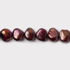 Wine Baroque Freshwater Pearls 16 inch 70 beads 7x6mm - The Bead Traders
