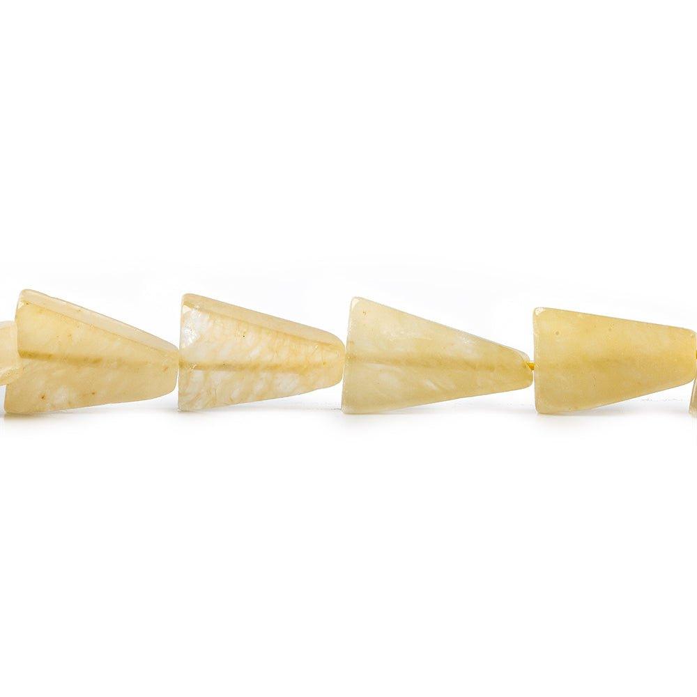 Yellow Aventurine Beads Plain Triangle, 14 inch, 12x10x4mm average - The Bead Traders