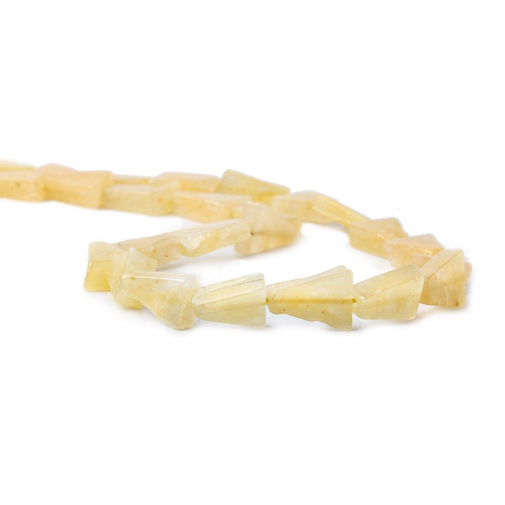 Yellow Aventurine Beads Plain Triangle, 14 inch, 12x10x4mm average - The Bead Traders