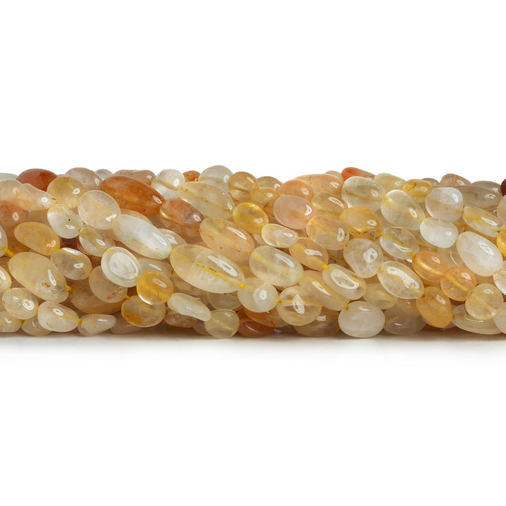 Yellow Aventurine Plain Nuggets 12 inch 40 beads - The Bead Traders