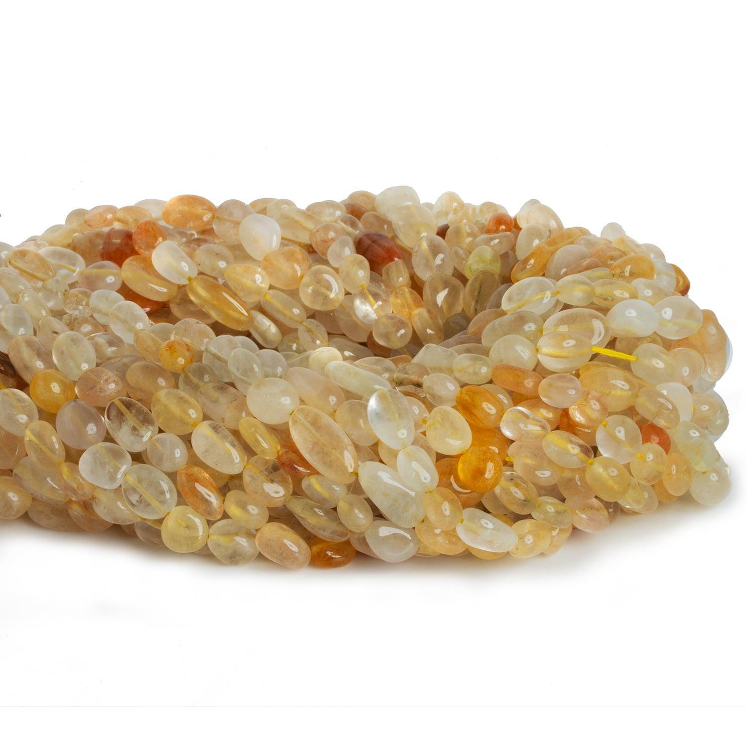 Yellow Aventurine Plain Nuggets 12 inch 40 beads - The Bead Traders