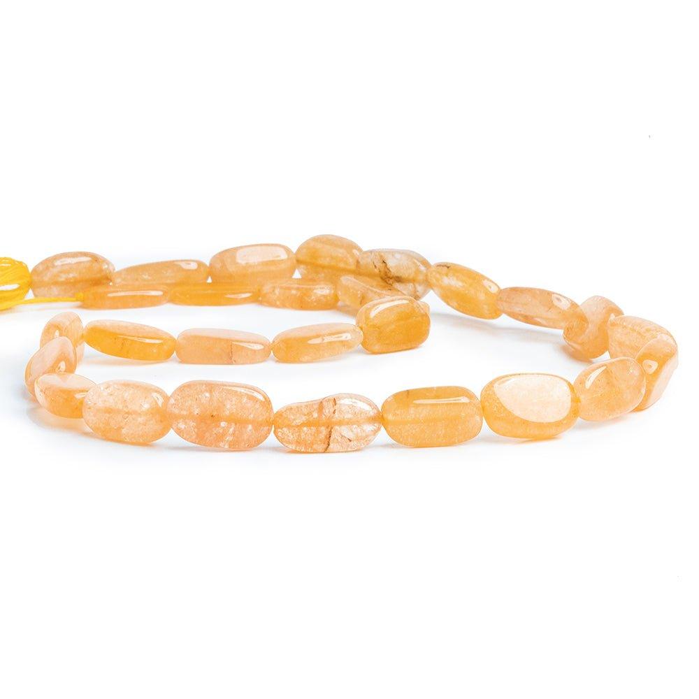 Yellow Aventurine Plain Oval Beads 13 inch 27 pieces - The Bead Traders