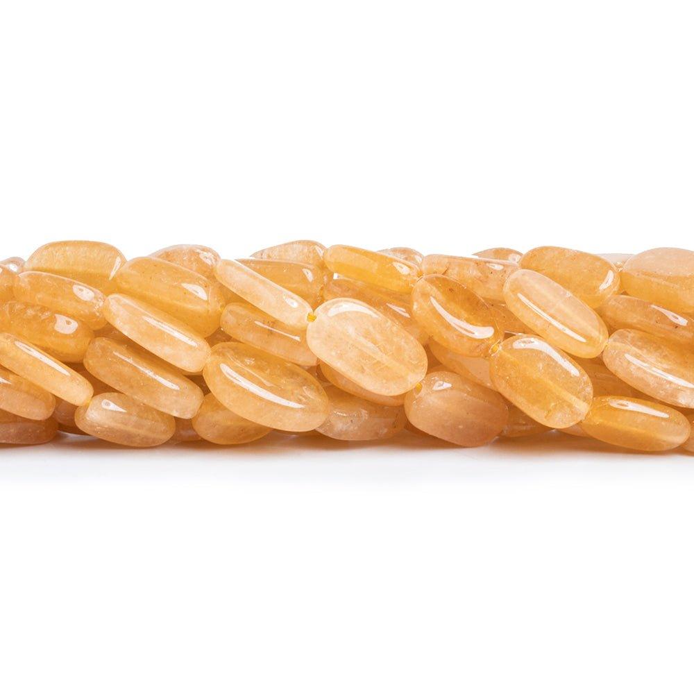 Yellow Aventurine Plain Oval Beads 13 inch 27 pieces - The Bead Traders