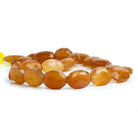 Yellow Chalcedony Faceted Oval Beads 14 inch 21 pieces - The Bead Traders