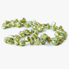 Yellow Green Top Drilled Keshi Freshwater Pearls 15 inch 60 pieces - The Bead Traders