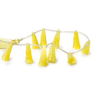 Yellow Honeysuckle Chalcedony carved flower shape 7 inch 10 beads 18x7mm average - The Bead Traders