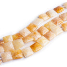 Yellow Jade Plain Squares - Lot of 3 - The Bead Traders