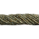 Yellow Labradorite Microfaceted Round Beads 12 inch 135 pieces - The Bead Traders