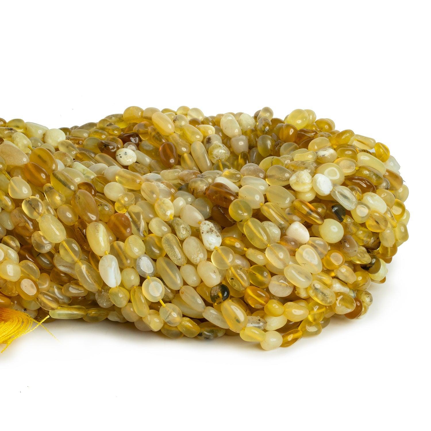 Yellow Opal Plain Nuggets 12 inch 50 beads - The Bead Traders