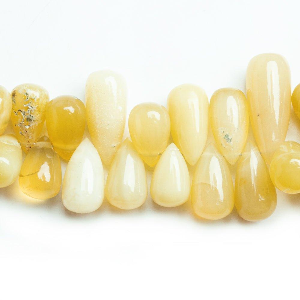 Yellow Opal Plain Teardrop Beads 16 inch 110 pieces - The Bead Traders