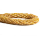 Yellow Sapphire Faceted Rondelle Beads 16 inch 270 pieces - The Bead Traders