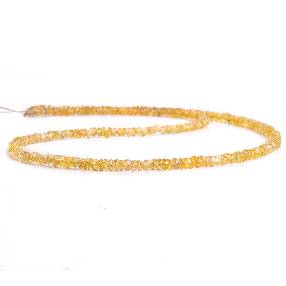 Yellow Sapphire Faceted Rondelle Beads 16 inch 270 pieces - The Bead Traders