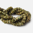Yellowish Olive Green Freshwater Pearl Center Drill Keshi 15 inch 126 pieces - The Bead Traders