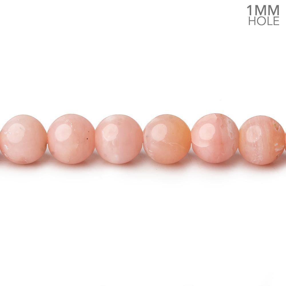 Yellowish Pink Peruvian Opal plain round beads 16 inch 67 pieces 6mm - The Bead Traders