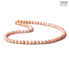 Yellowish Pink Peruvian Opal plain round beads 16 inch 67 pieces 6mm - The Bead Traders