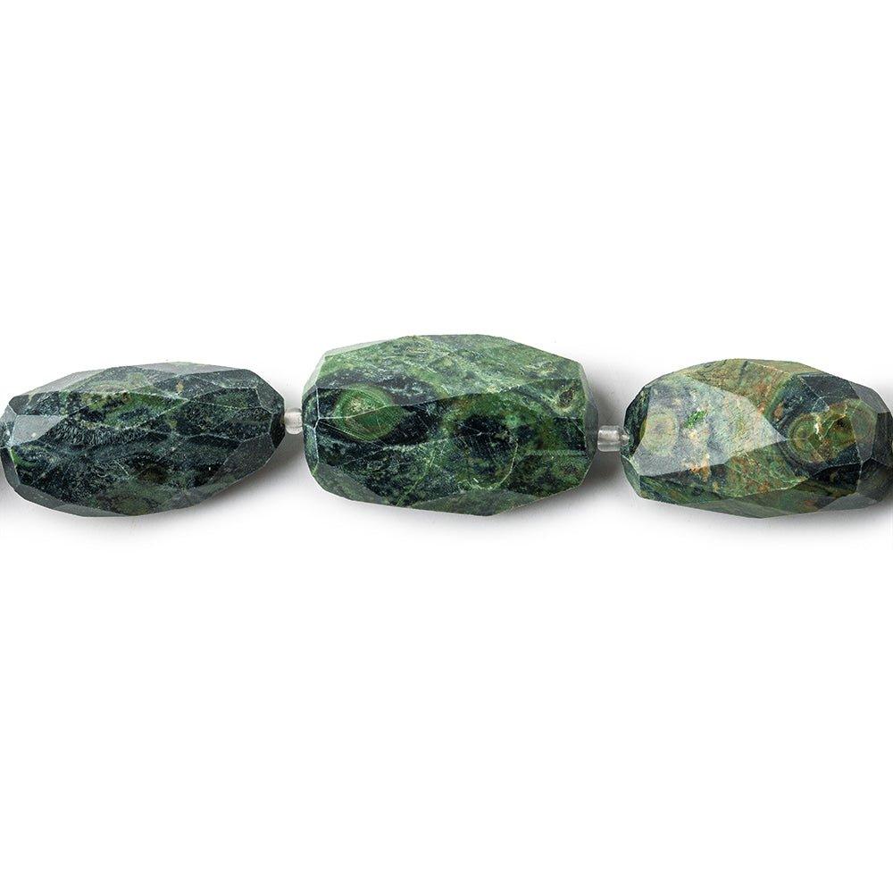 Zoisite Faceted Nugget Beads, 13.5 inch, 16x13x9-25x20x8mm, 13 pieces - The Bead Traders